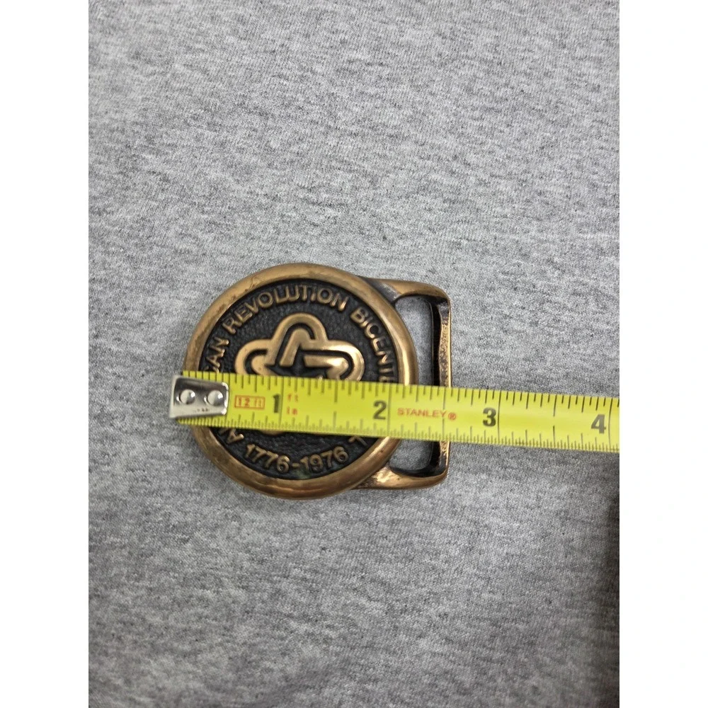Vintage Solid Brass 1776-1976 Bicentennial Belt Buckle USA